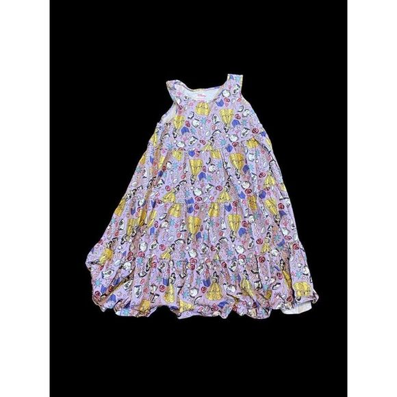 Spotted Zebra Disney Princess Beauty Beast Tank Dress Sz: 12 - Picture 1 of 4